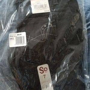 Girls black knit jeggings